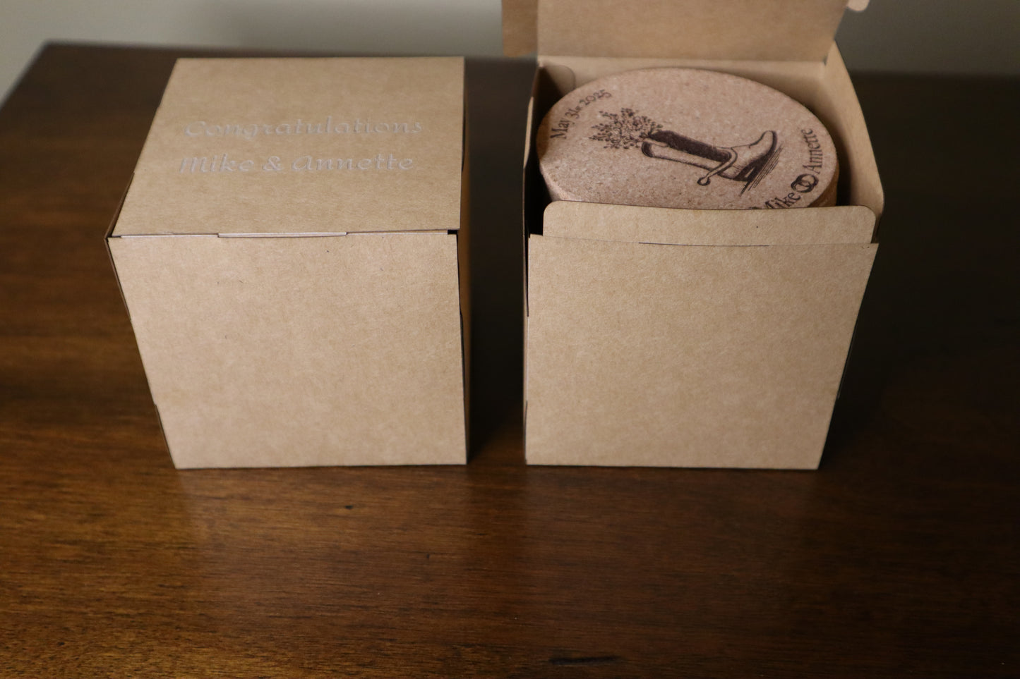 Custom Engraved Cork Coaster– Personalized Logo or Graphic