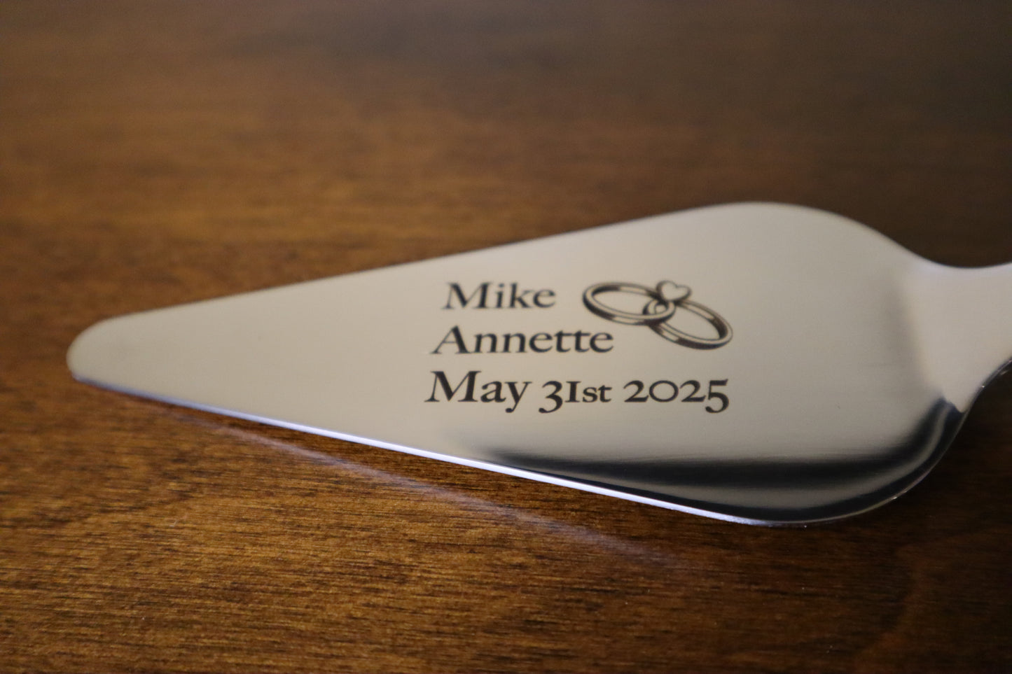 Personalized Wedding Cake Knife & Server Set – Custom Names & Date