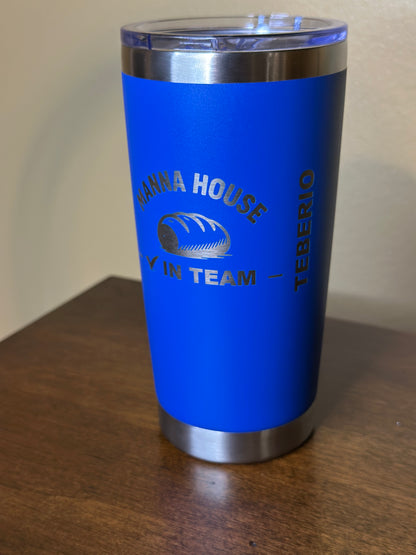 Personalized 20oz Manna House Tumbler – Custom Engraving | Team Gifts | Church Crew Cups