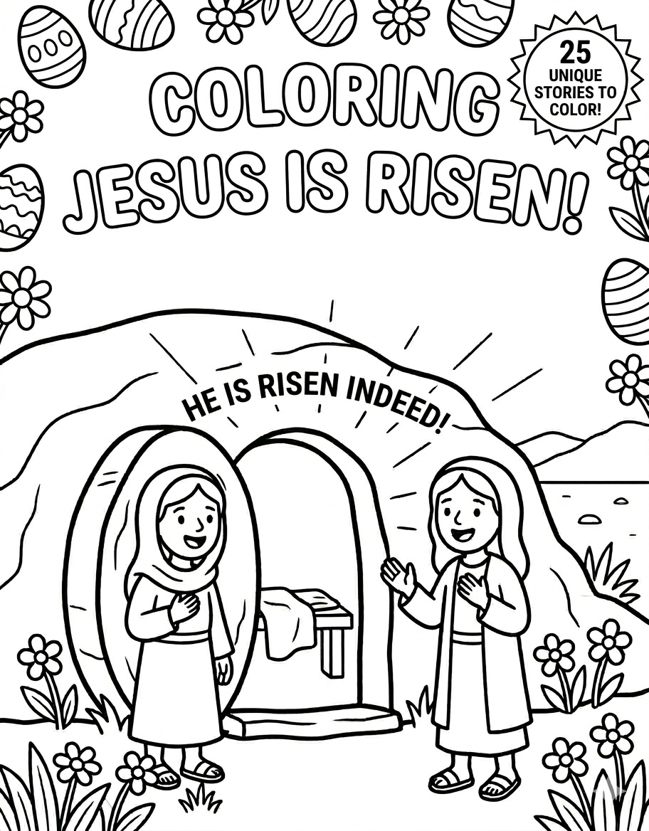 Jesus is Risen! An Easter Coloring Journey