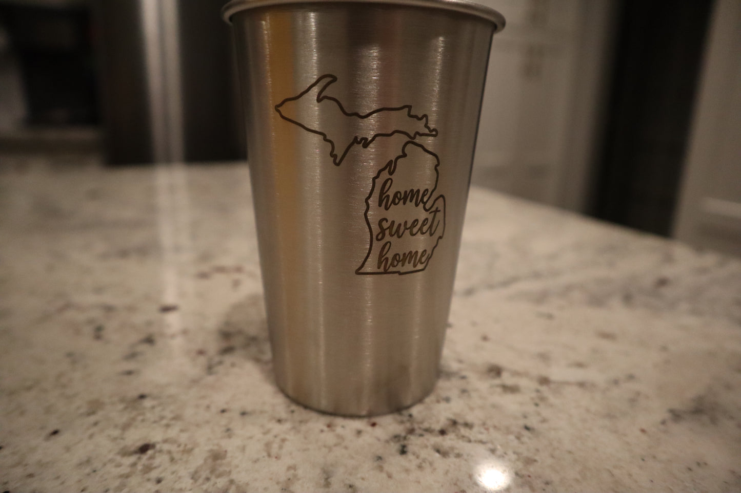 Personalized State Stainless Steel Cup Set - Handcrafted Engraving with Custom Message