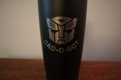 Dad-O-Bot 20oz Anodized Tumbler – Laser Engraved Gift for Dad
