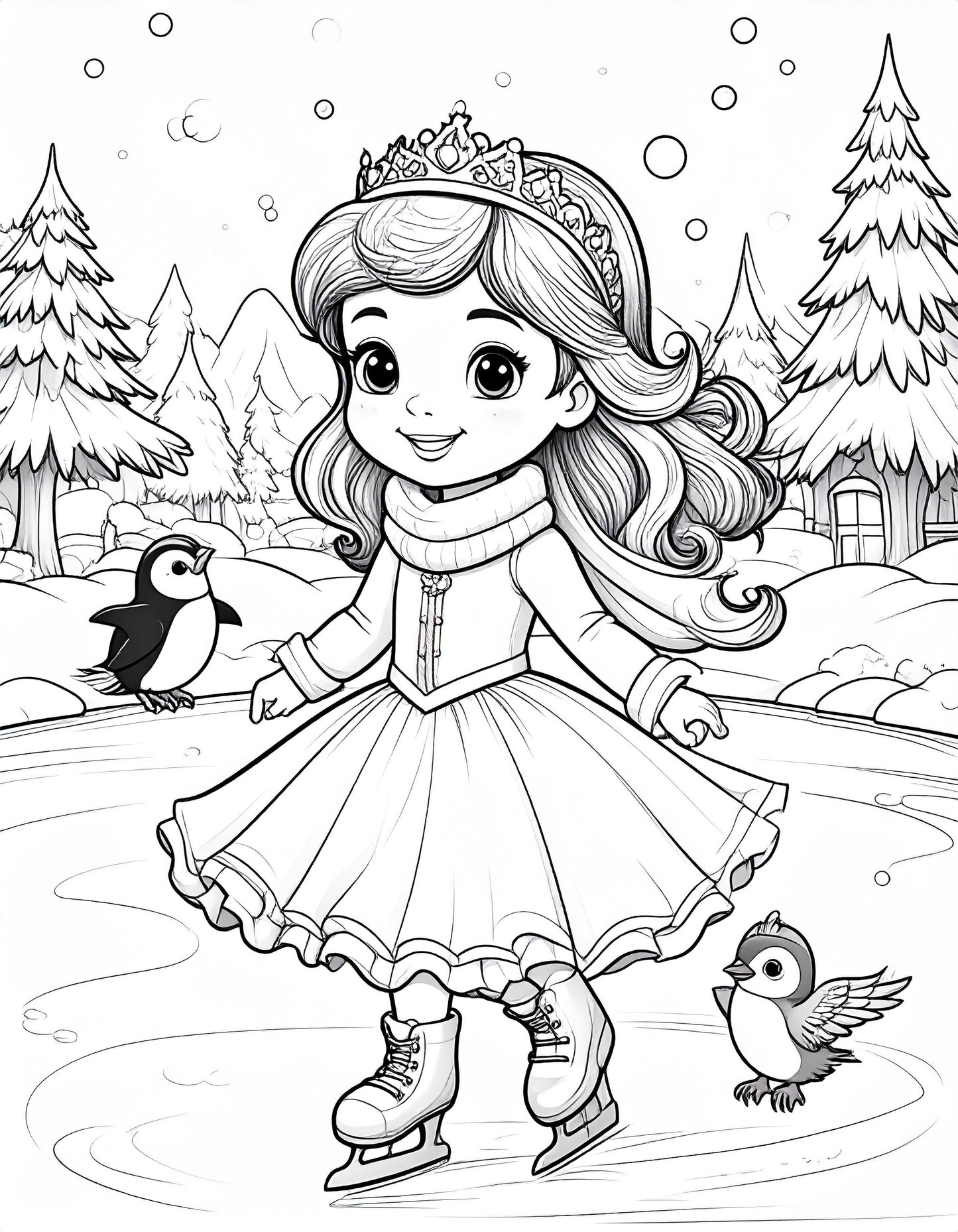Enchanted Princess Adventure – 22-Page Fairy Tale Coloring Book (Digital Download)