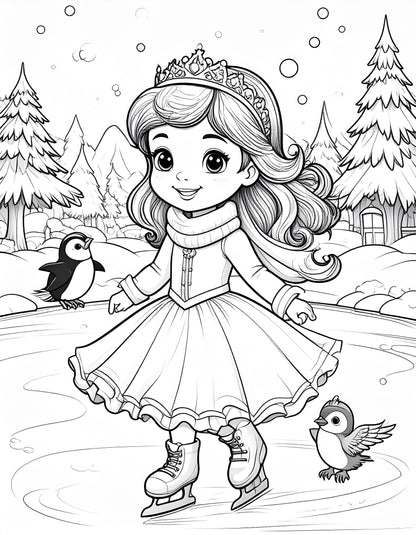 Enchanted Princess Adventure – 22-Page Fairy Tale Coloring Book (Digital Download)