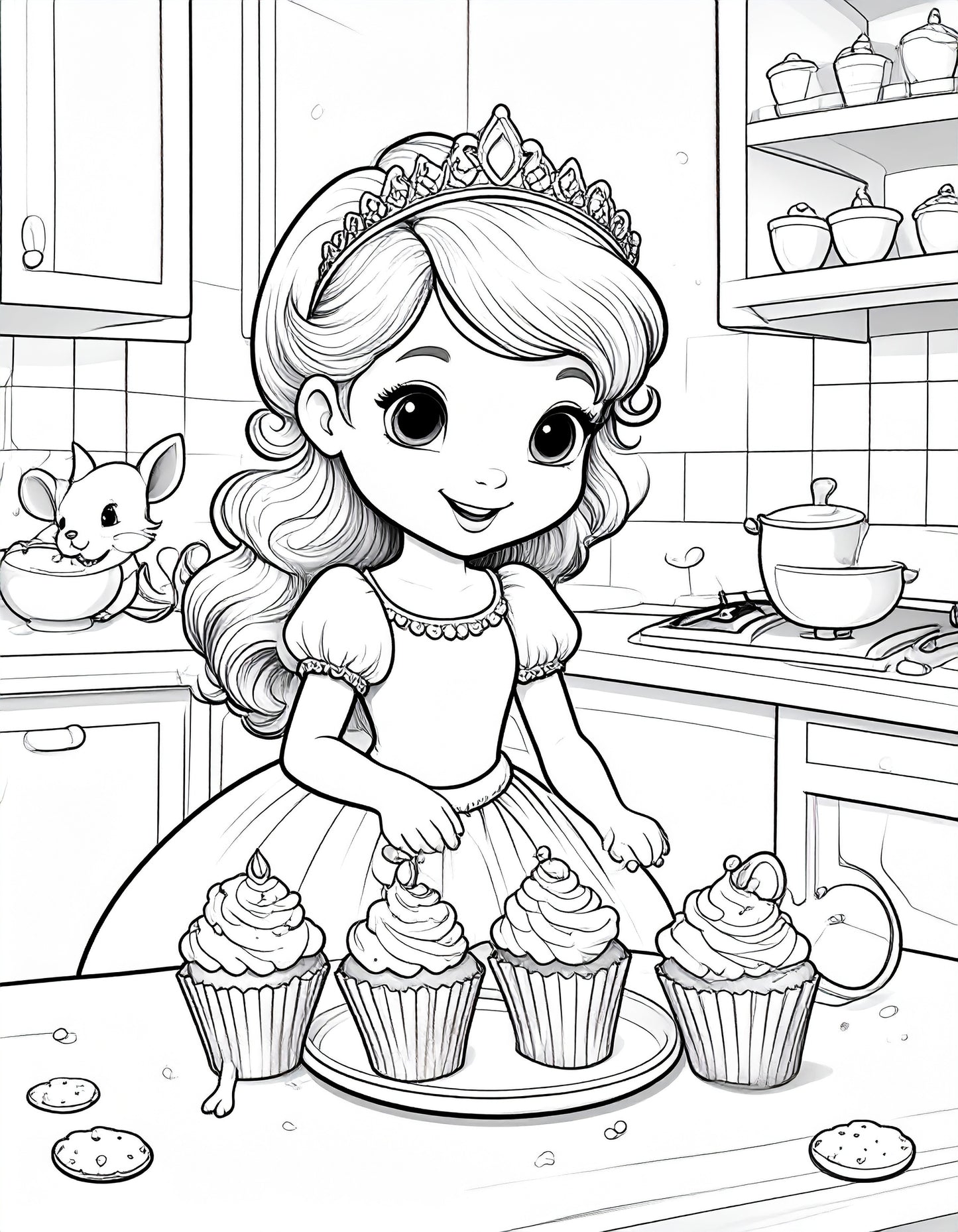 Enchanted Princess Adventure – 22-Page Fairy Tale Coloring Book (Digital Download)