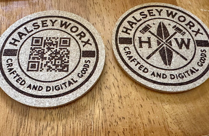Custom Engraved Cork Coaster– Personalized Logo or Graphic