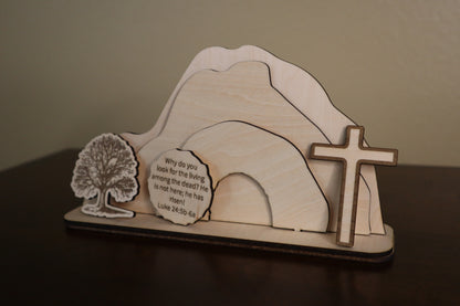 Easter Resurrection Scene – He Is Risen Craft and Display with Jesus’ Empty Tomb