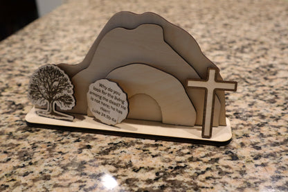 Easter Resurrection Scene – He Is Risen Craft and Display with Jesus’ Empty Tomb