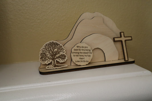 Easter Resurrection Scene – He Is Risen Craft and Display with Jesus’ Empty Tomb