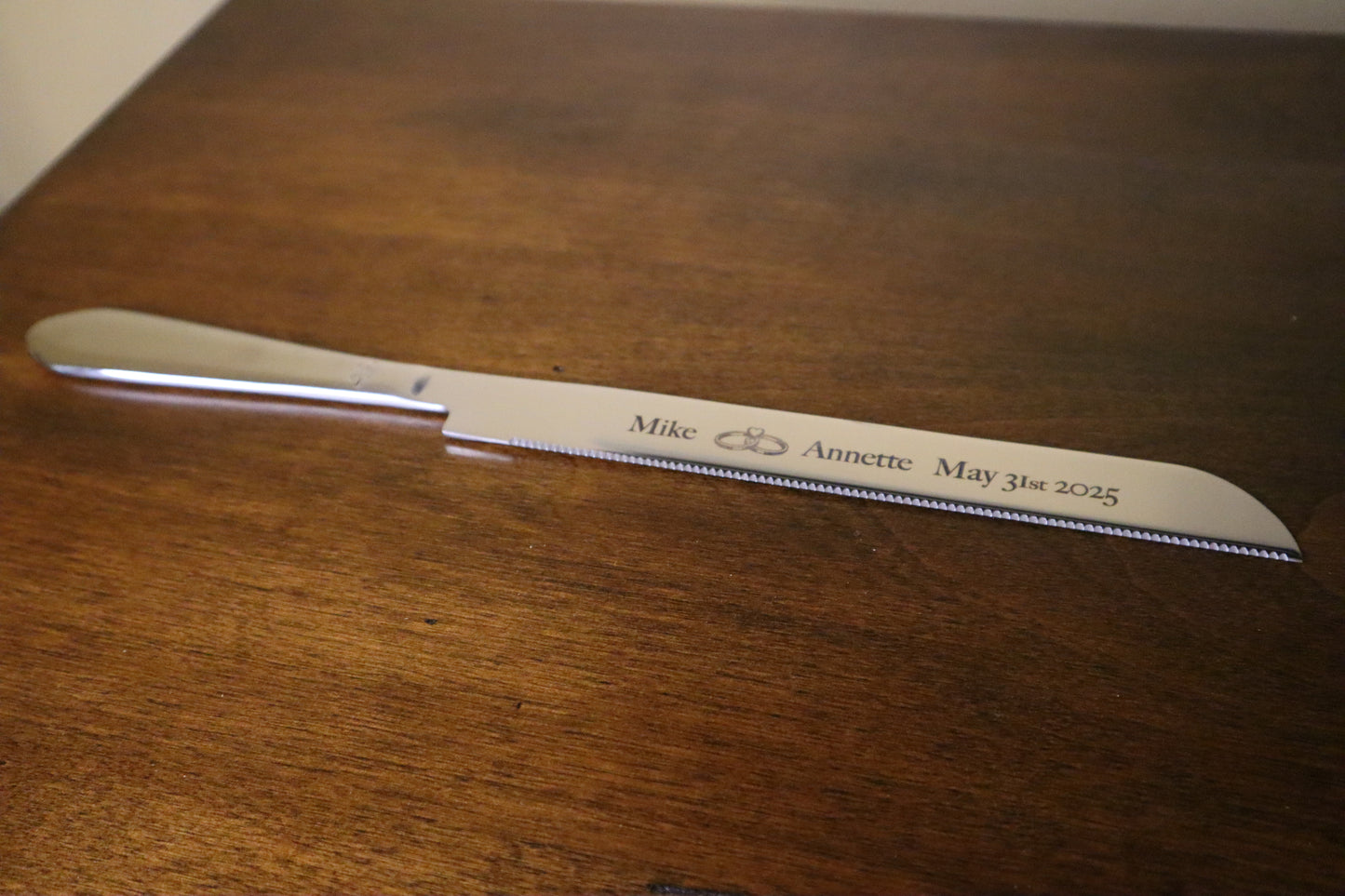 Personalized Wedding Cake Knife & Server Set – Custom Names & Date