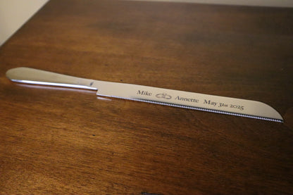 Personalized Wedding Cake Knife & Server Set – Custom Names & Date
