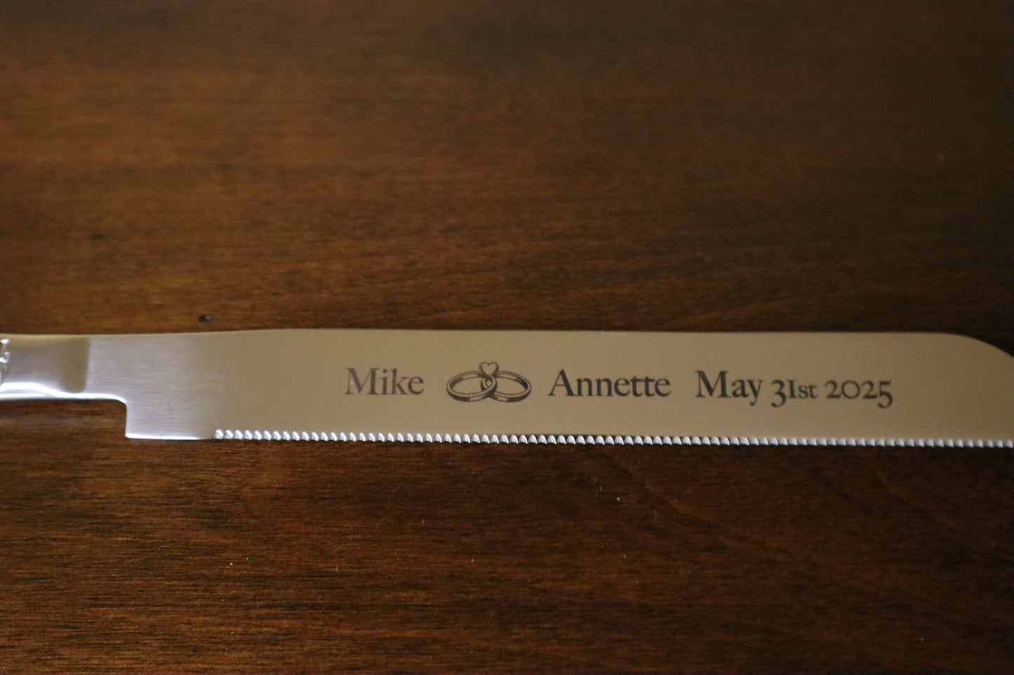 Personalized Wedding Cake Knife & Server Set – Custom Names & Date