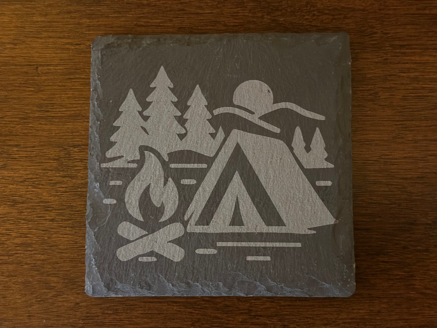 Outdoor Adventure Coaster Set – Slate Stone Coasters (Set of 5)
