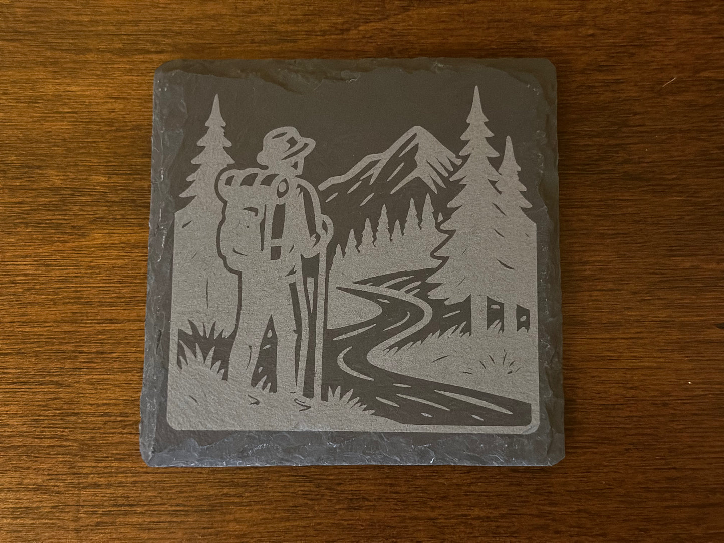 Outdoor Adventure Coaster Set – Slate Stone Coasters (Set of 5)