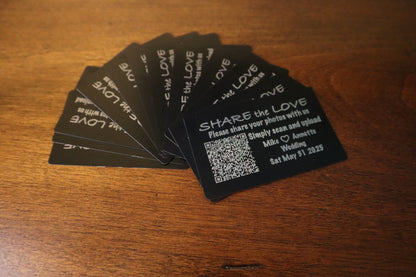 Custom Metal Event Cards – Personalized with Your Text, Images, Logos, or QR Codes