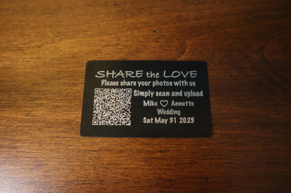 Custom Metal Event Cards – Personalized with Your Text, Images, Logos, or QR Codes