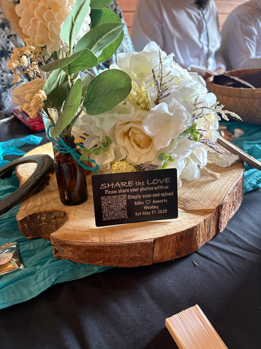 Custom Metal Event Cards – Personalized with Your Text, Images, Logos, or QR Codes