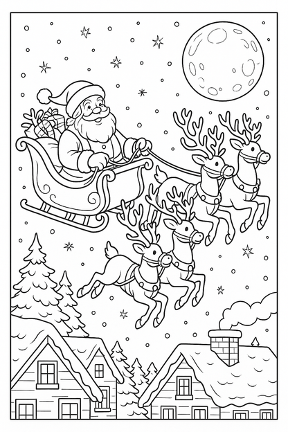 Christmas Coloring Pages for Kids – 23 Printable & Digital Holiday Designs