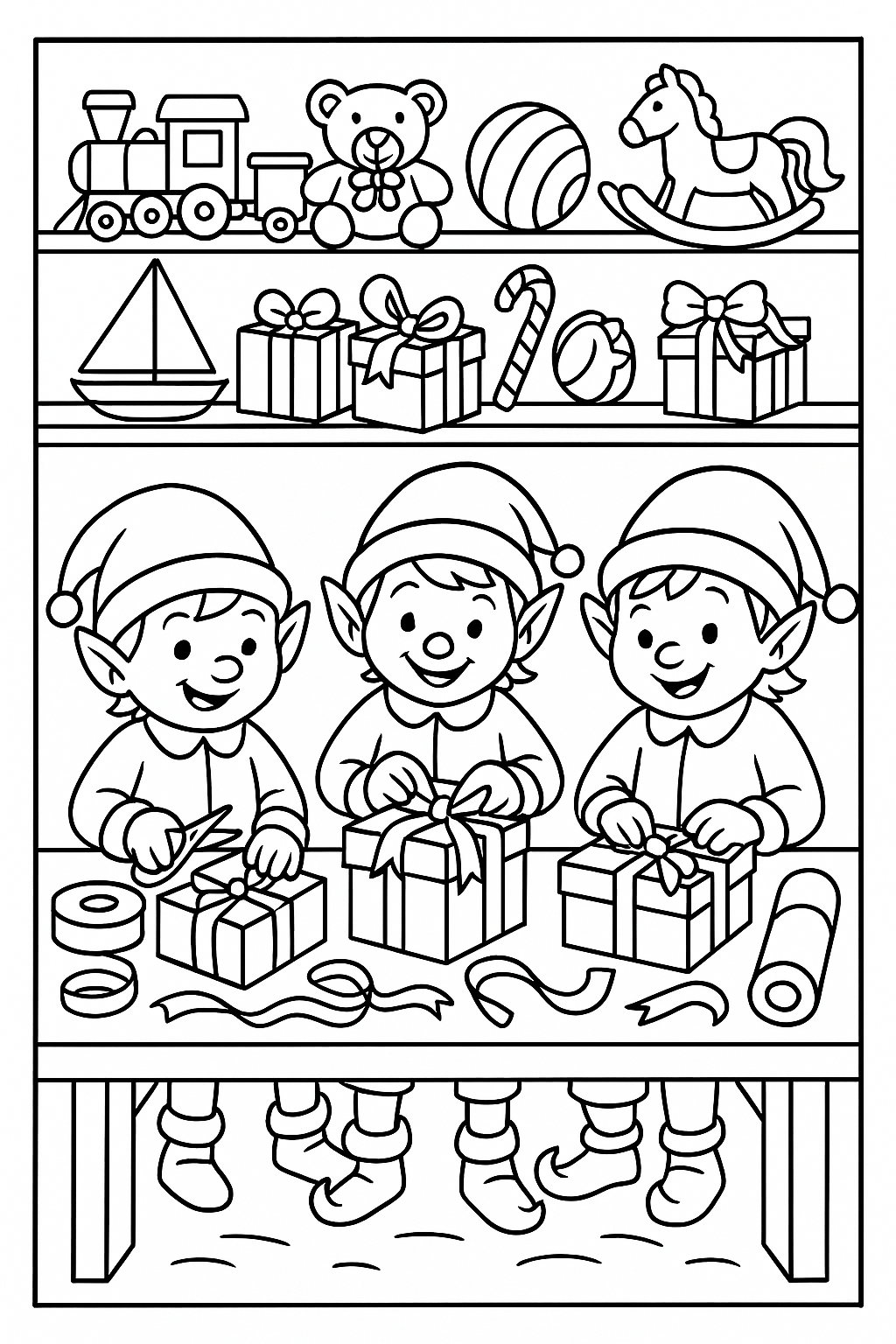 Christmas Coloring Pages for Kids – 23 Printable & Digital Holiday Designs