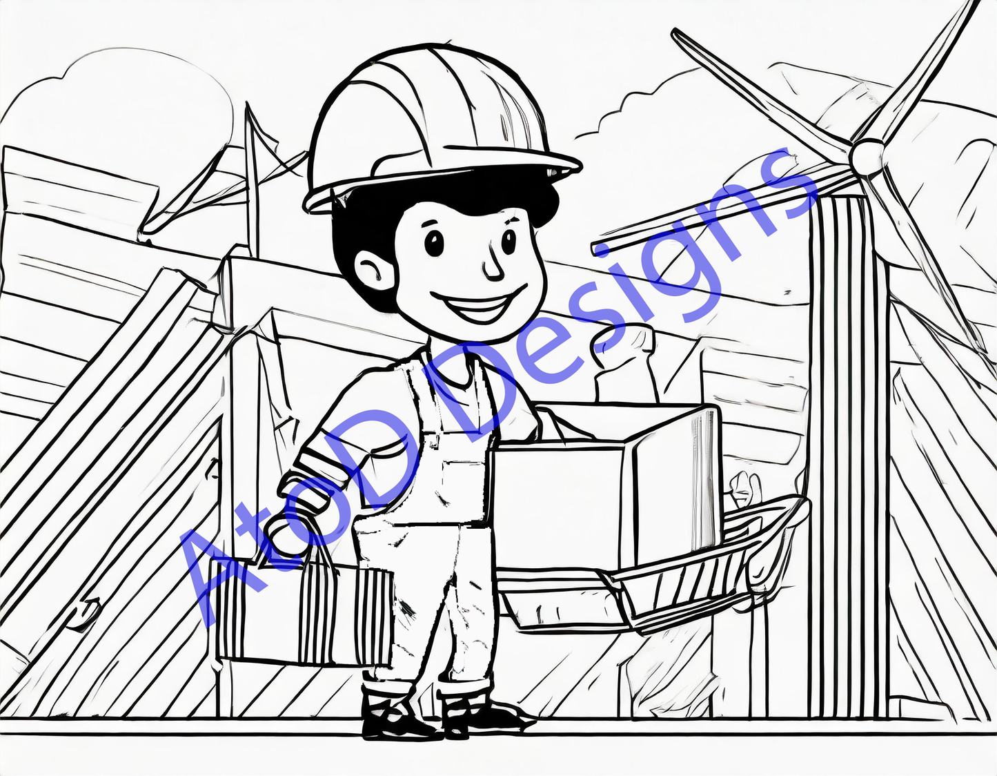 Construction Zone 21 page Coloring Book for Kids: Bulldozers, Cranes, and Dump Trucks Building Skyscrapers