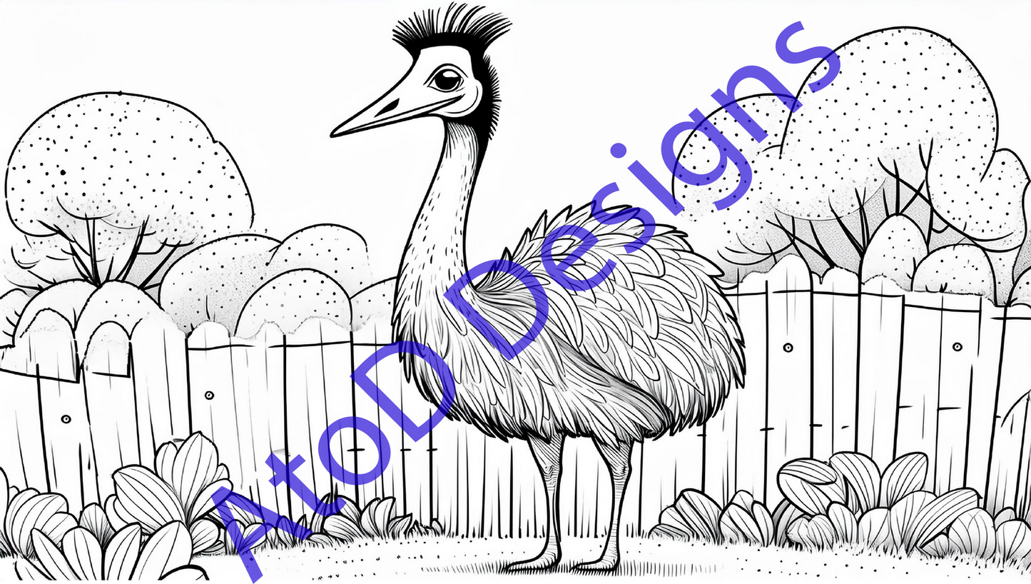 Barnyard adventures 24 page kids digital coloring book