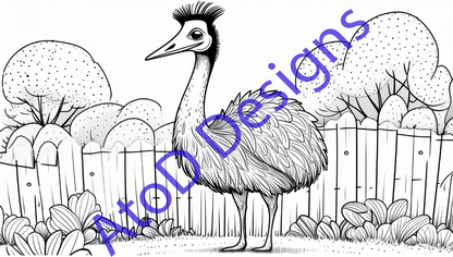 Barnyard adventures 24 page kids digital coloring book