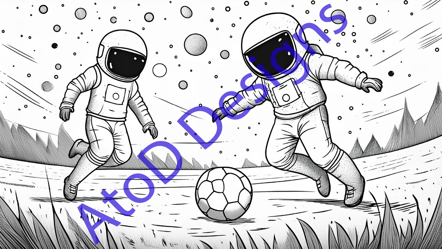 Galactic Adventures: An Outer Space Coloring Odyssey 24 pages